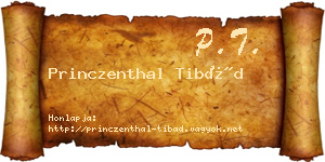 Princzenthal Tibád névjegykártya